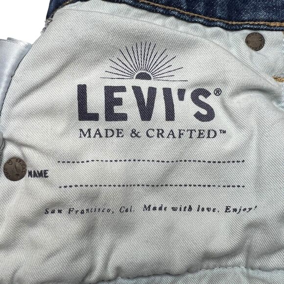 Levis Made & Crafted Womens Cut Off Denim Jean Shorts 26 Blue Hi Rise Cheeky New - Picture 9 of 12